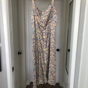 Reformation Purple Floral Midi Dress